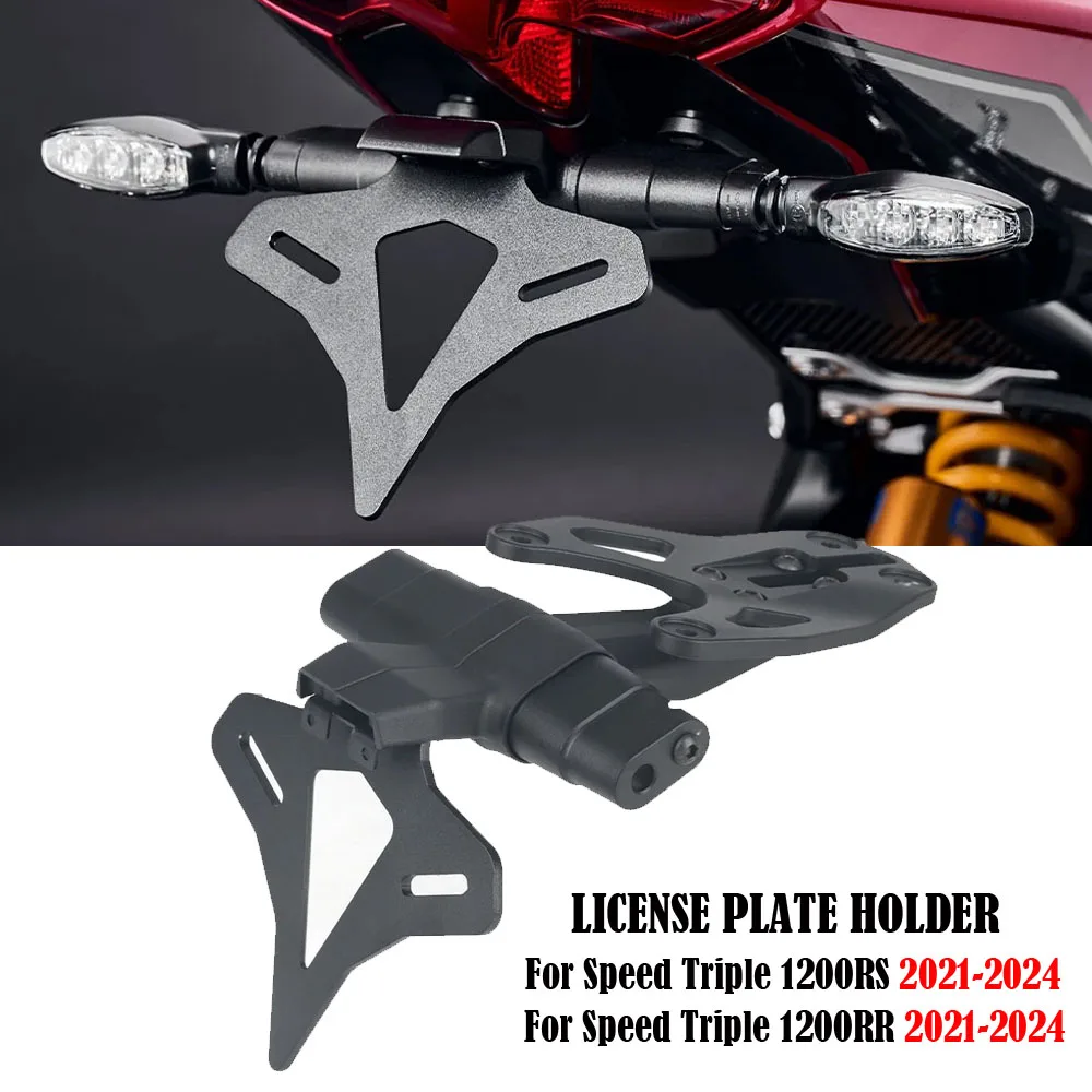 

Motorcycle Rear Short Tail Stock Tidy License Plate Holder Tailstock Bracket For Speed Triple 1200RS 1200RR 1200 RS RR 2021-2024