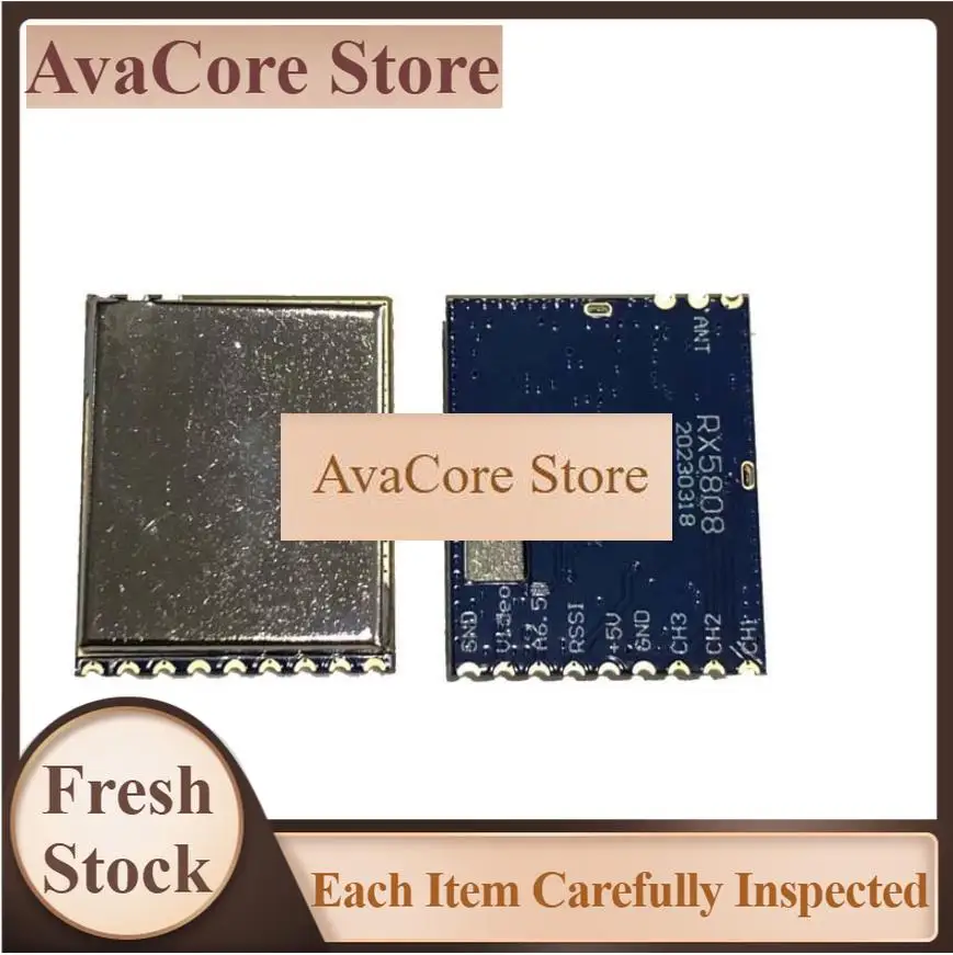 AvaCoreVRX 4.9GHz 5.8GHz 6GHz FPV 8CH Wideband FM Audio/Video Receiver Module Built-in PLL Ideal for DVD Security FPV Drone RC C