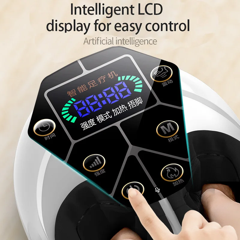 Foot Massager With Vibration, Deep Kneading, Pressing, Acupressure Heating Functions to Relieve Soreness in Legs Feet