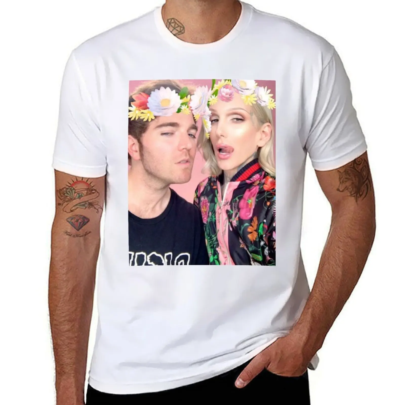 

Shane and Jeffree snapchat T-Shirt cotton t shirts man 100% man t shirts for men casual T-Shirt
