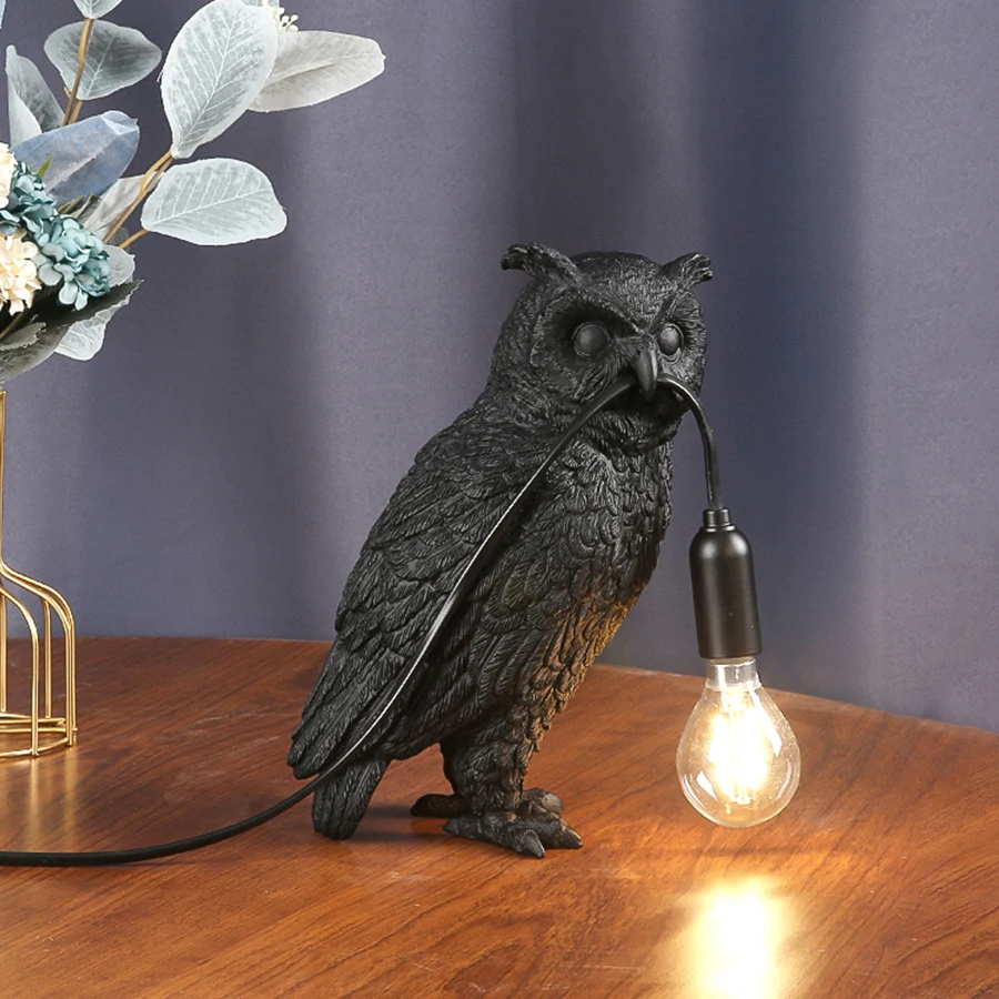 Owl table lamp Animal decor ornaments light Desk Lamp Living Room bedside Night Light Bedroom night lamp home decor LED lights