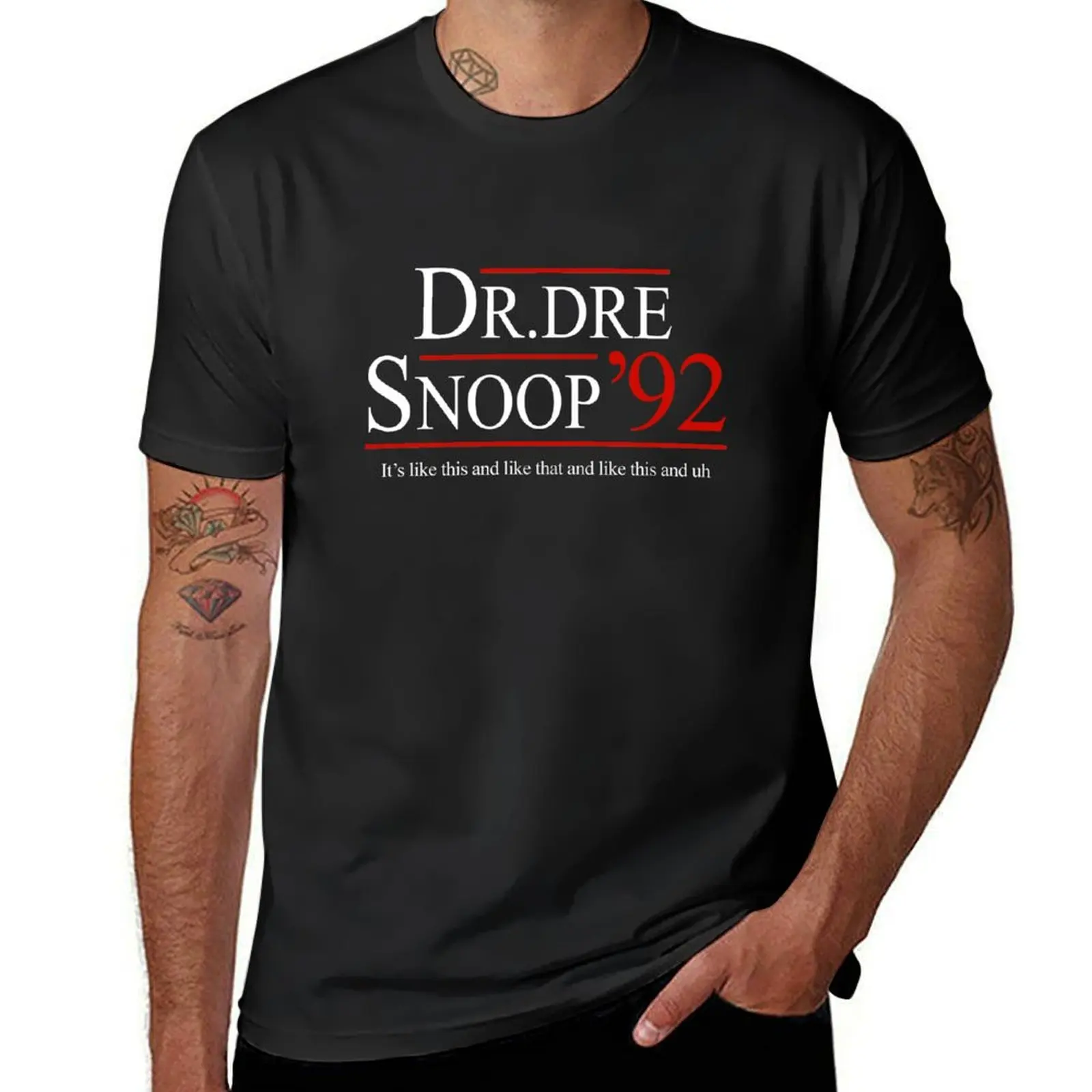 Dr. Dre & Snoop for President 1992 T-Shirt blacks new edition designer t shirt men