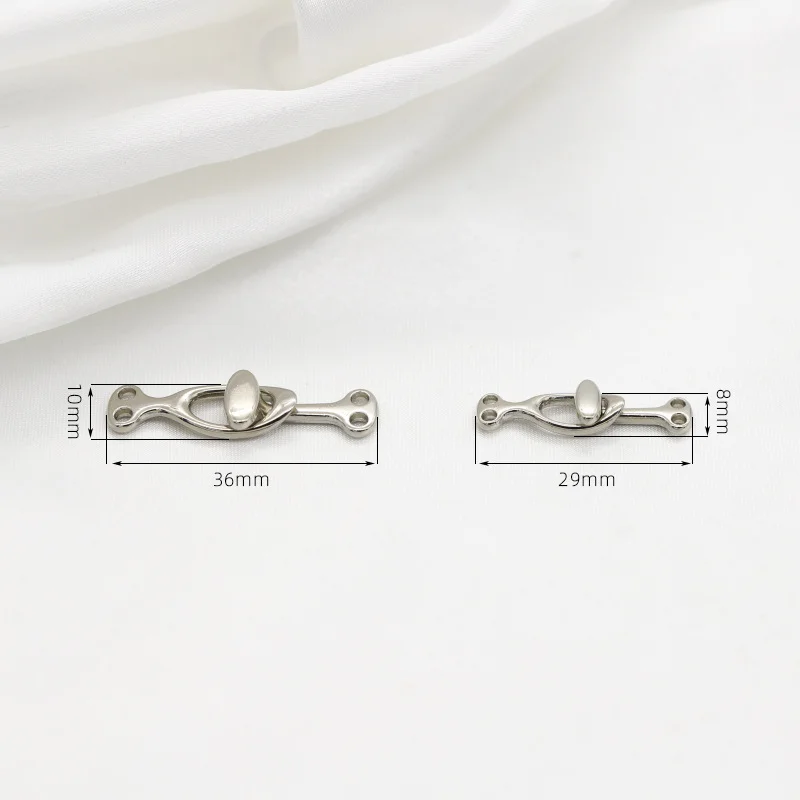 3‑PCS Fashion Alloy Buckle Buttons, Metal Sew‑on Decorative Fasteners for Suits, Mandarin‑Collar Tops, Cheongsams, Jeans