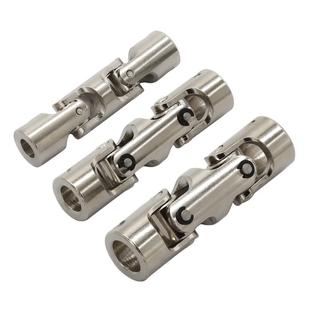 4/5/6/8/10mm RC Boat Car Shaft Coupler Three-section Universal Joint Coupling Motor Connector Metal Cardan Joint With Screw