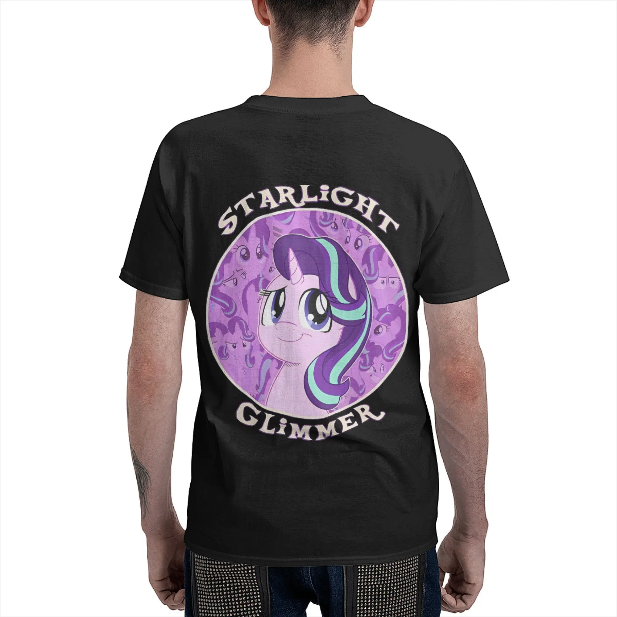 Humor Starlight Glimmer T-Shirt Men Women's Round Collar Cotton T Shirts Ponies friendship is magic Short Sleeve Tees Adult Tops