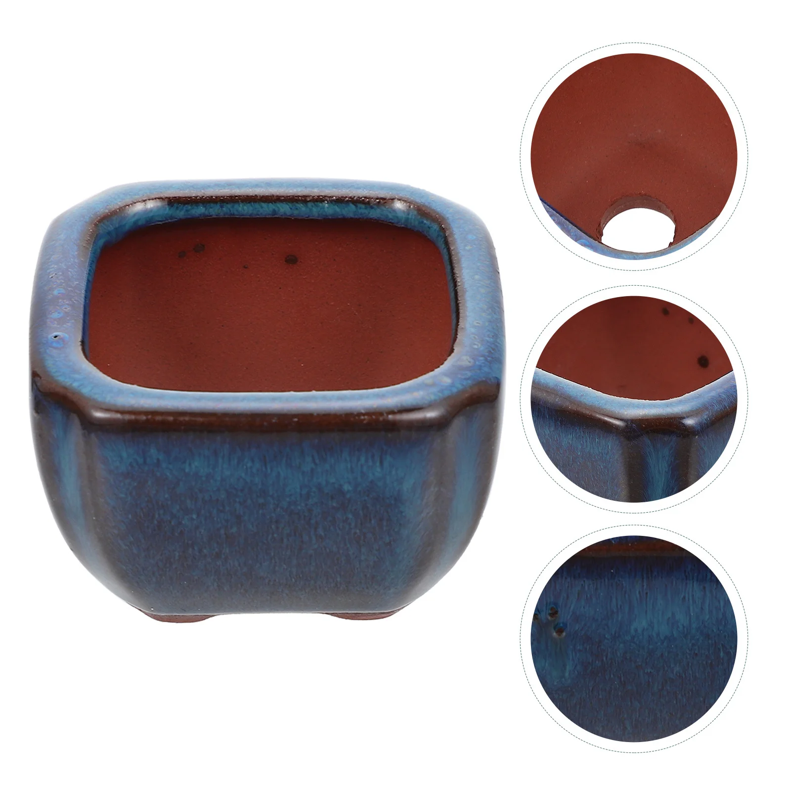 

1Pcs Purple Sands Flowerpot Small Size Cactus Planter Chinese Style Craftsmanship Perfect Gift Home Decor Purple Sand Flowerpot