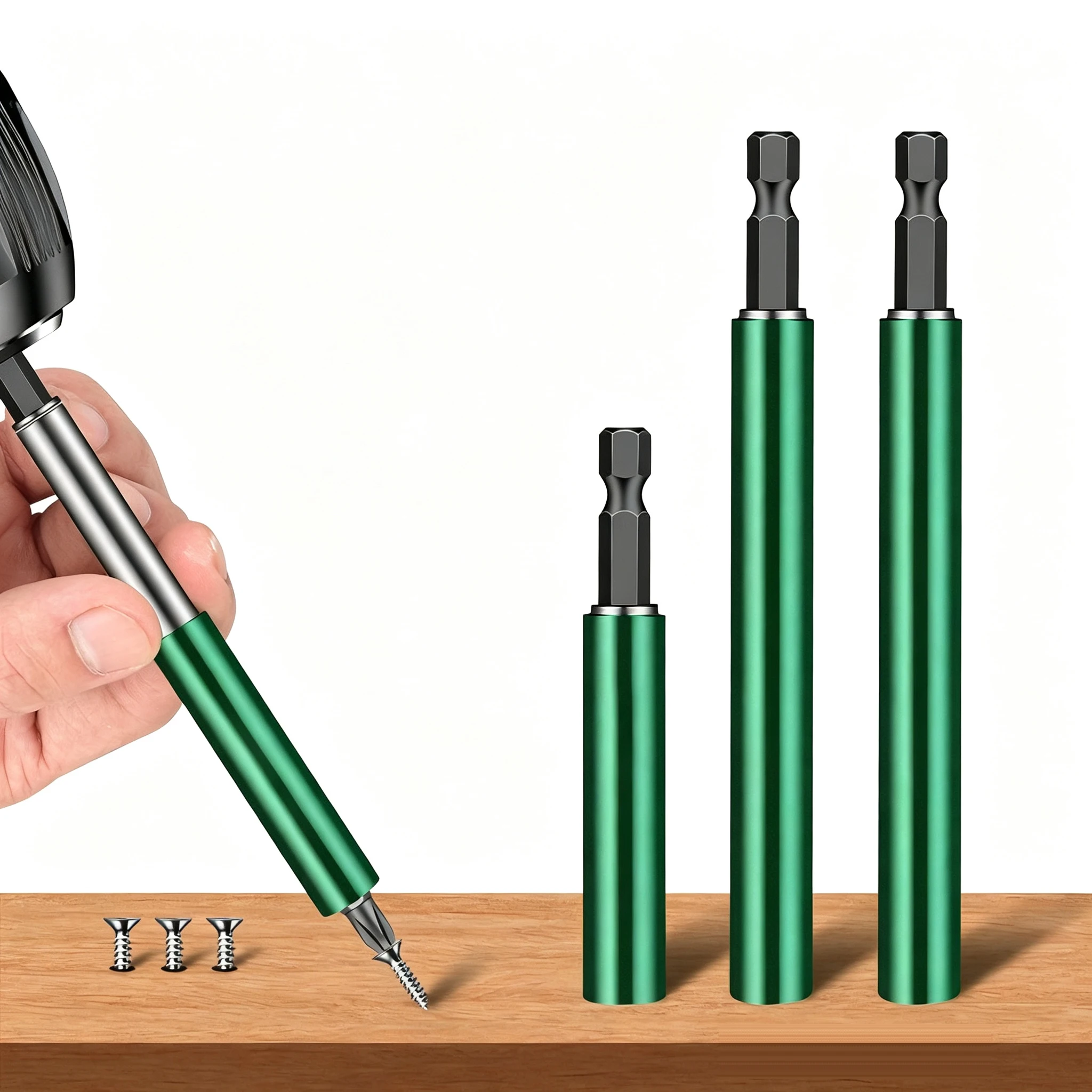 Telescopic Magnetic Hex Extension Bar 1/4 Inch Drill Bit Holder Aluminum Alloy Screwdriver Bit Extender Power Tool Accessories