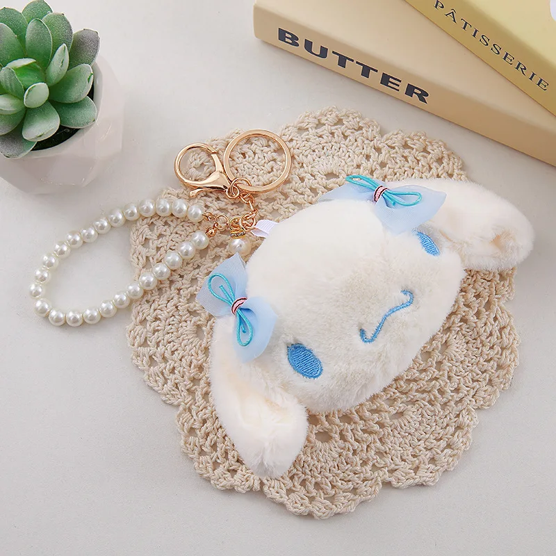 Sanrio Melody Kuromi Plush Keychain Cute Cinnamoroll Couple Gift Girl Bag Pendant