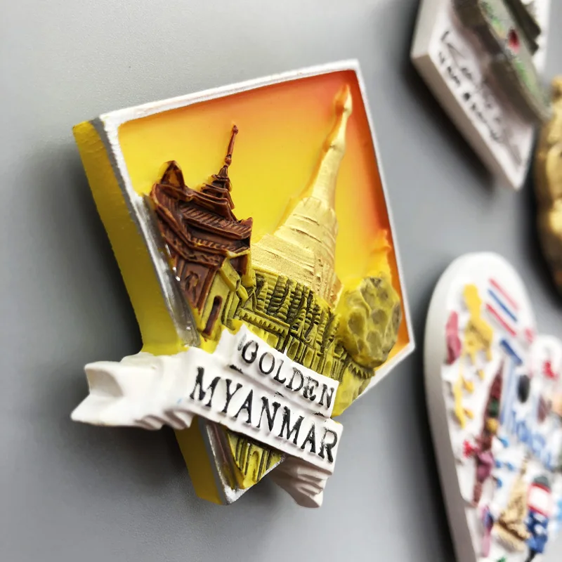 Country Fridge Magnets France Korea Japan Kyoto Thailand Myanmar Fridge Magnet Sticker World Travel Souvenir Magnetic