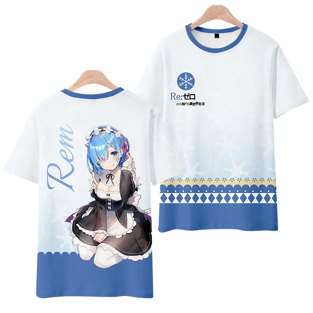 Re:Life in a Different World from Zero T-shirt - Men and Women's Short Sleeve Anime Clothing