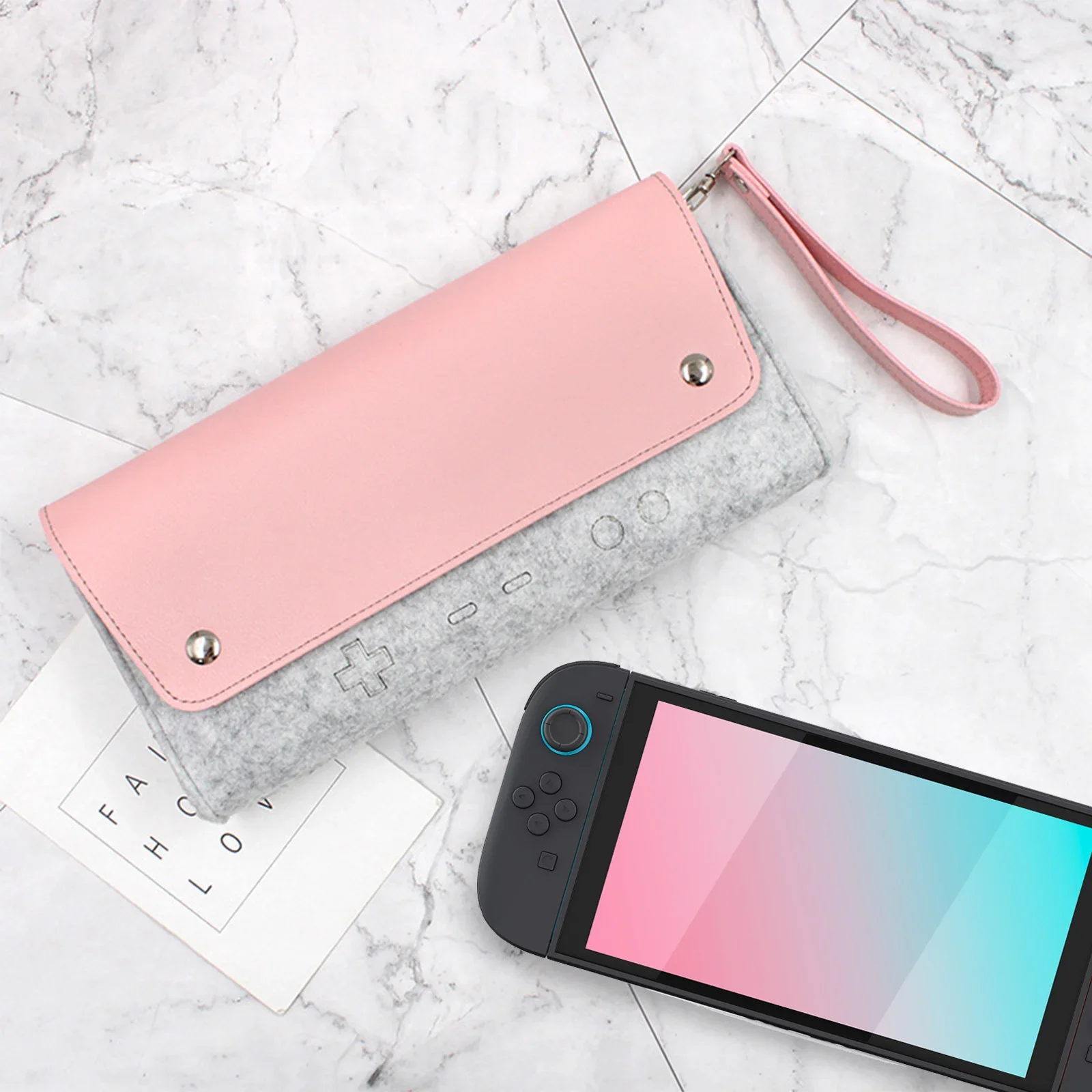 Bolsa de almacenamiento de viaje de fieltro ultraligera para Nintendo Switch 2, funda protectora de transporte para Switch2 con 5 ranuras para juegos, accesorios para juegos