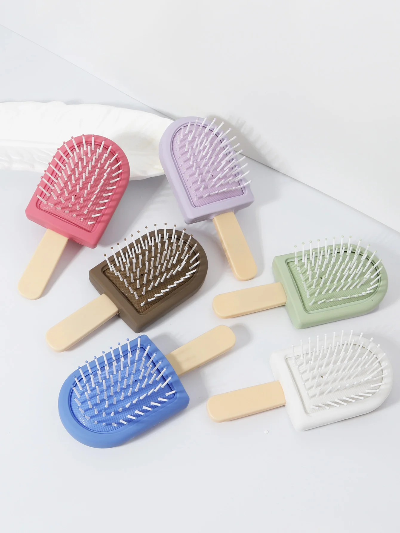 1 ice cream shaped new mini air cushion brush anti-static cartoon scalp massage comb,Special for real hair wigs