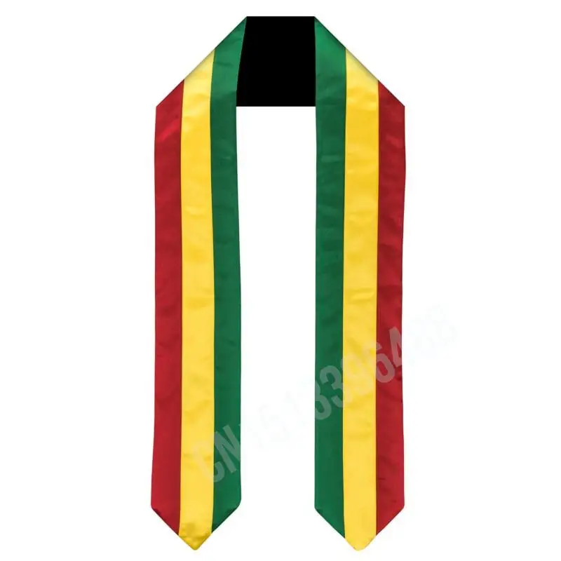 

Mali Flag Scarf Top Print Graduation Sash Stole International Study Abroad Adult Unisex Party Accessory