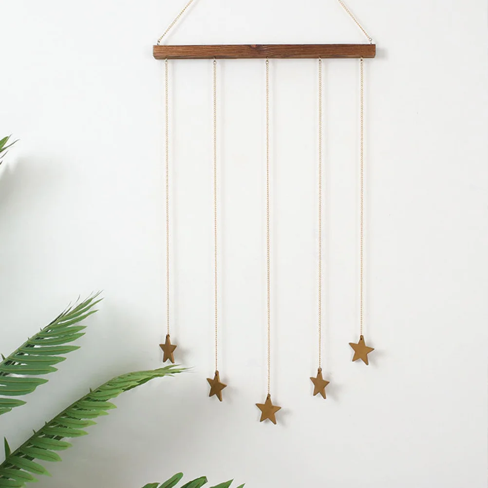 رف عرض صور معلق بتصميم نجمة خشبية، منظم صور معلق على الحائط، ديكور حائط مثالي للمنزل والمكتب