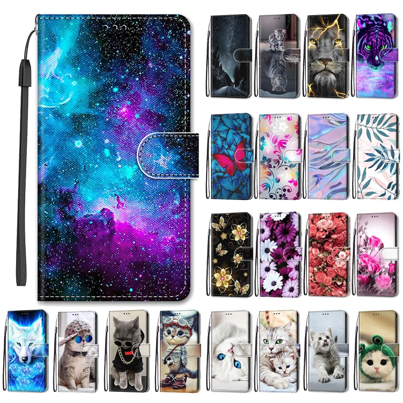 Flower Pattern Flip Case For Huawei Honor X5 X6 X6S X7 HonorX7 HonorX5 HonorX6 Wallet Leather Phone Cases Stand Book Cover Bags