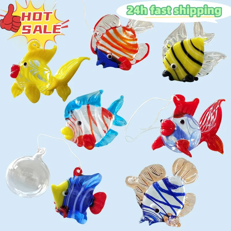 Aquarium Decor Marine Animals Ornament Sea Star Lobster Shrimp Jellyfish Clownfish Christmas SuppliesPendant Room Decoration