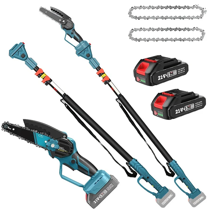 6-Zoll bürstenlose elektrische Teleskop-Astensäge 2-in-1 Hochastsäge Gartenpflegewerkzeug für Makita 21V Akku