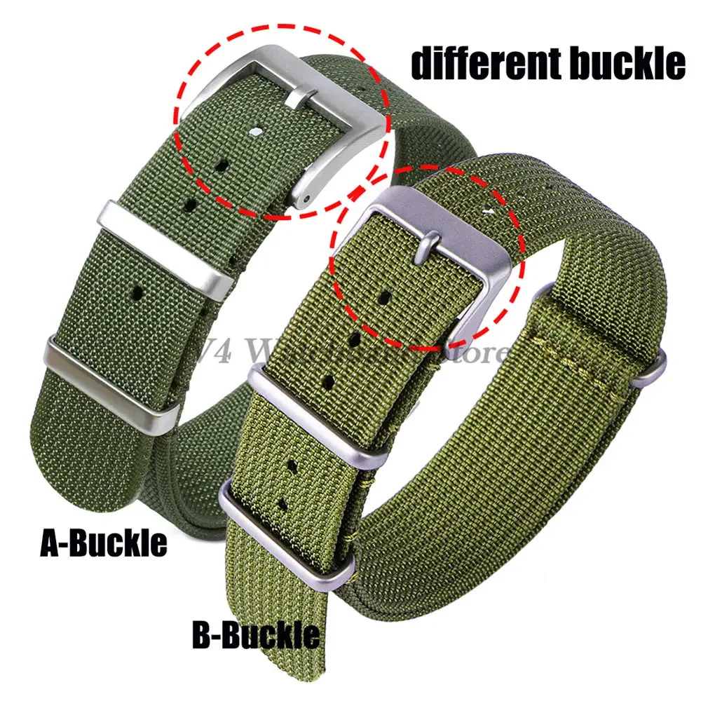 Braided Ribbed Watch Band Men Women Watch Accessories Military Universal Strap Nylon Bracelet 18mm 20mm 22mm