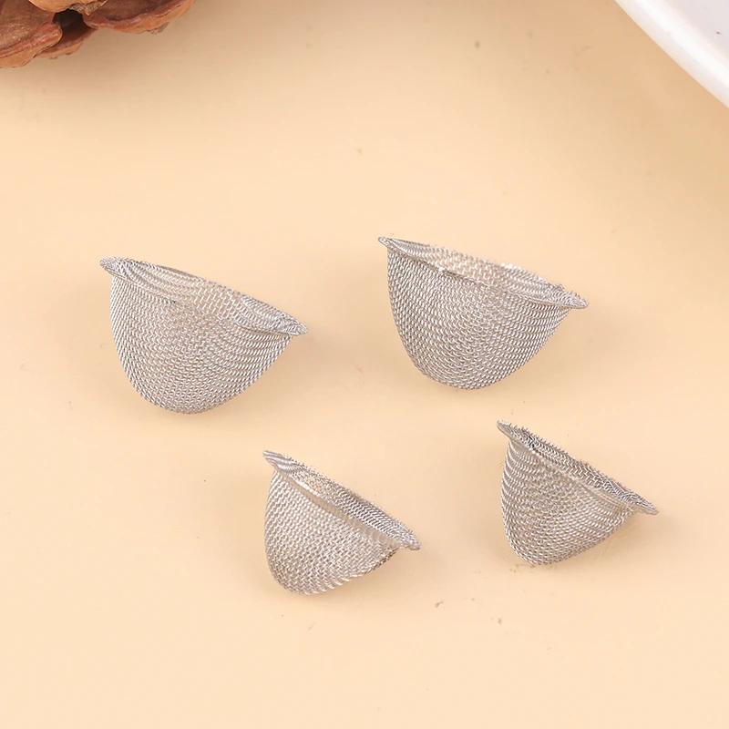 10Pcs Tobacco Pipe Metal Filter Ball Stainless Steel Screen Pipes Tube Cap Filter Mesh Household Tobacco Accessories