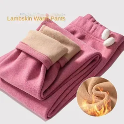 2024 Women Winter New Plus Velvet Warm Pants Female High Waist Lambswool Bottoming Pant Ladies Tights Leggings Woman for Cold