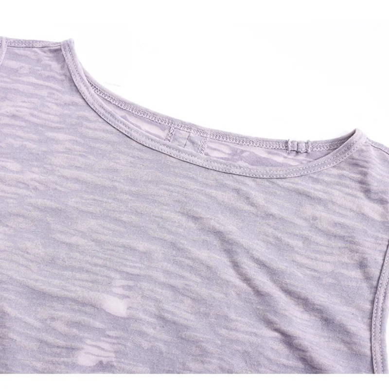 DRUR Canotte da yoga incrociate sul retro da donna Canotte estive leggere ad asciugatura rapida T-shirt da palestra senza maniche Camicie da allenamento per corsa atletica Abbigliamento da yoga