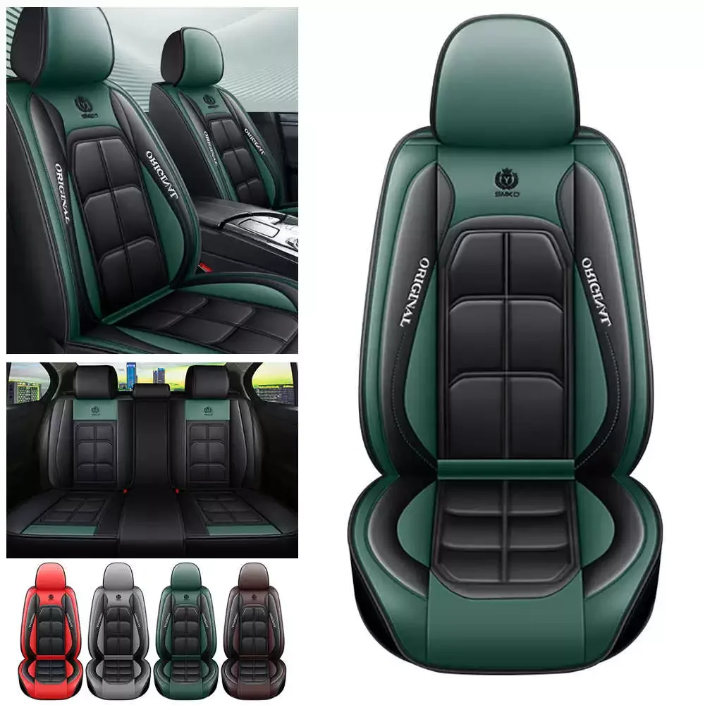 Car seat cover all-weather protective pad 1 piece of high-quality PU leather universal, with soft cushion complete seat cover
