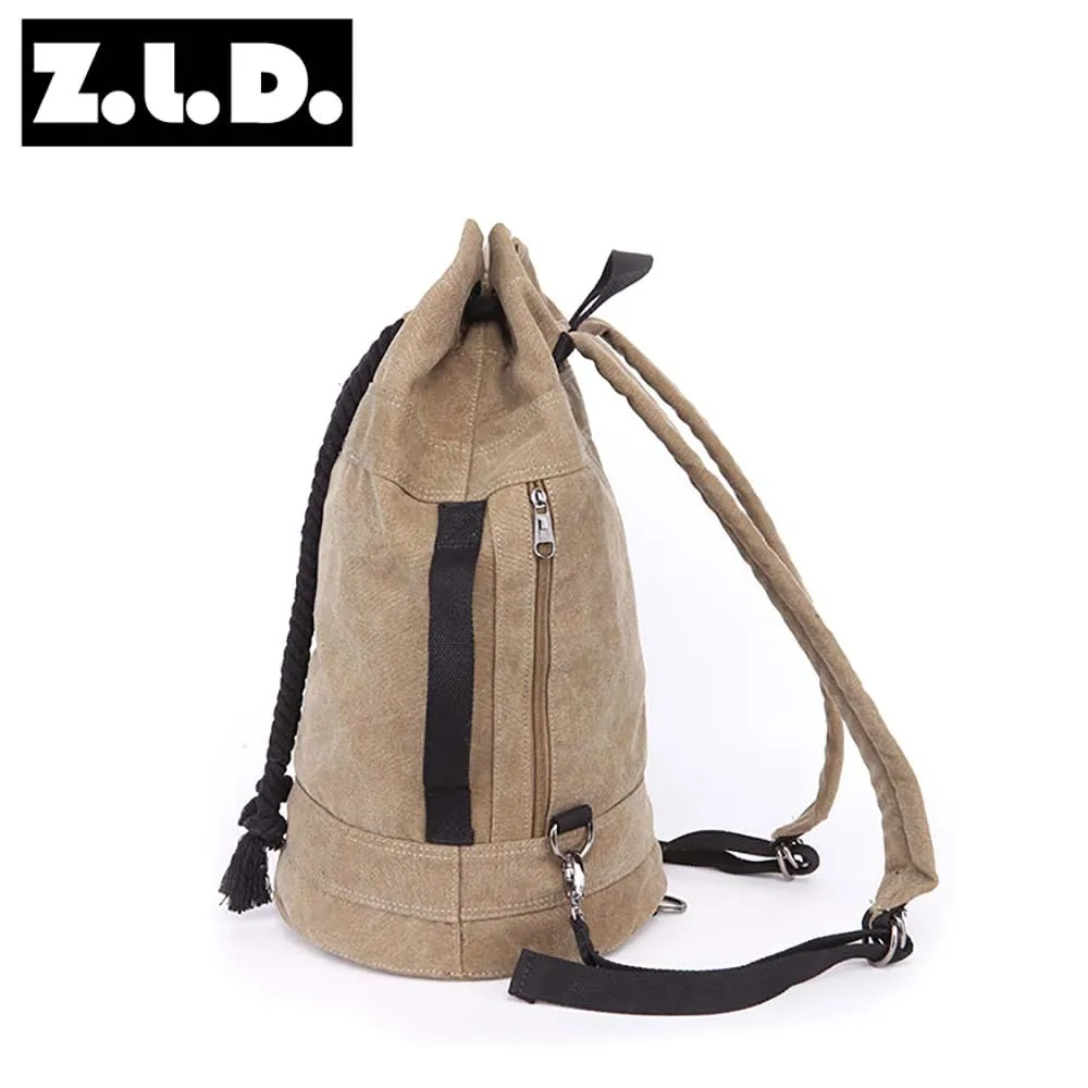 solid color school sport backpack canvas mens fashion leisure anti-theft backpack