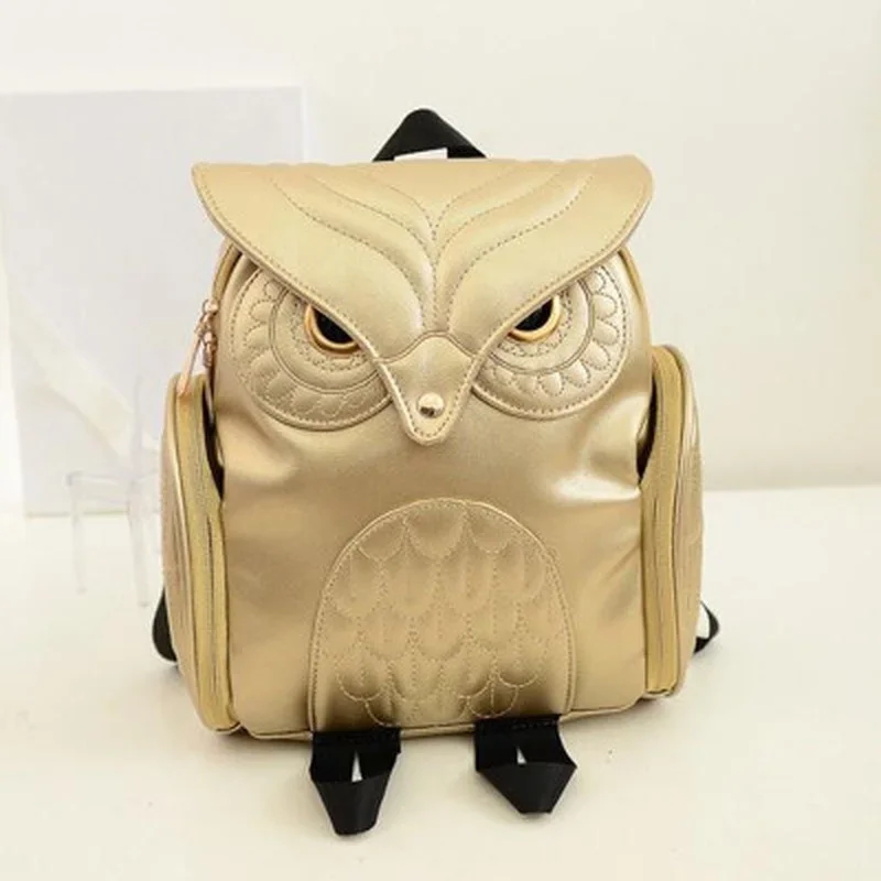 Zaino creativo a forma di gufo da 1 pezzo con borsa a tracolla con fiore occhio d'aquila, borsa da viaggio, borsa casual da donna alla moda