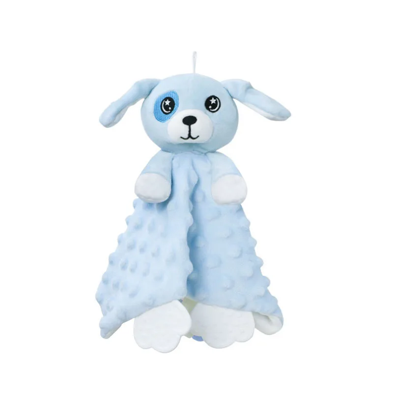 Baby cute cartoon animal soothing towel silicone grinding teeth can bite soothing towel