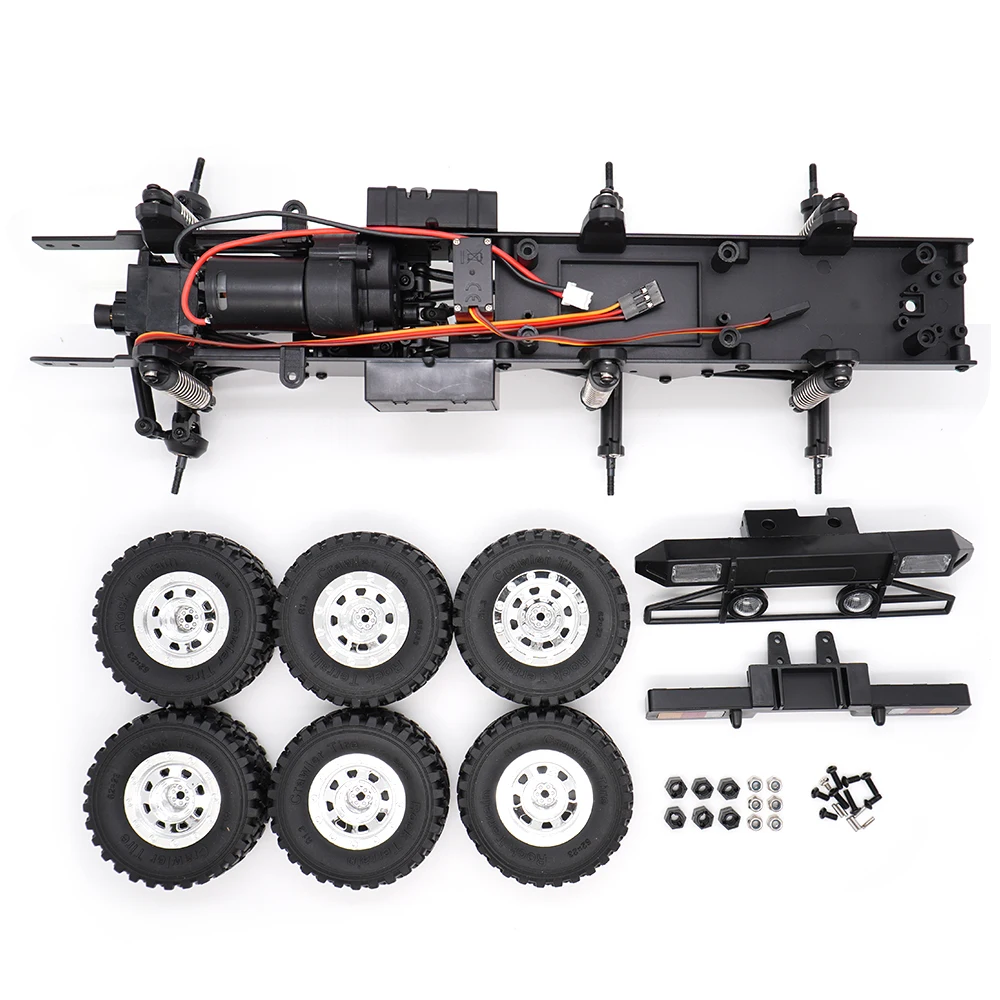 1/18 6WD RC Car Shell with Dual Speed Gearbox Chassis Frame Rear Door Opening for JJRC C8823 1/18 6x6 Off-Road RC Crawler Car view 5