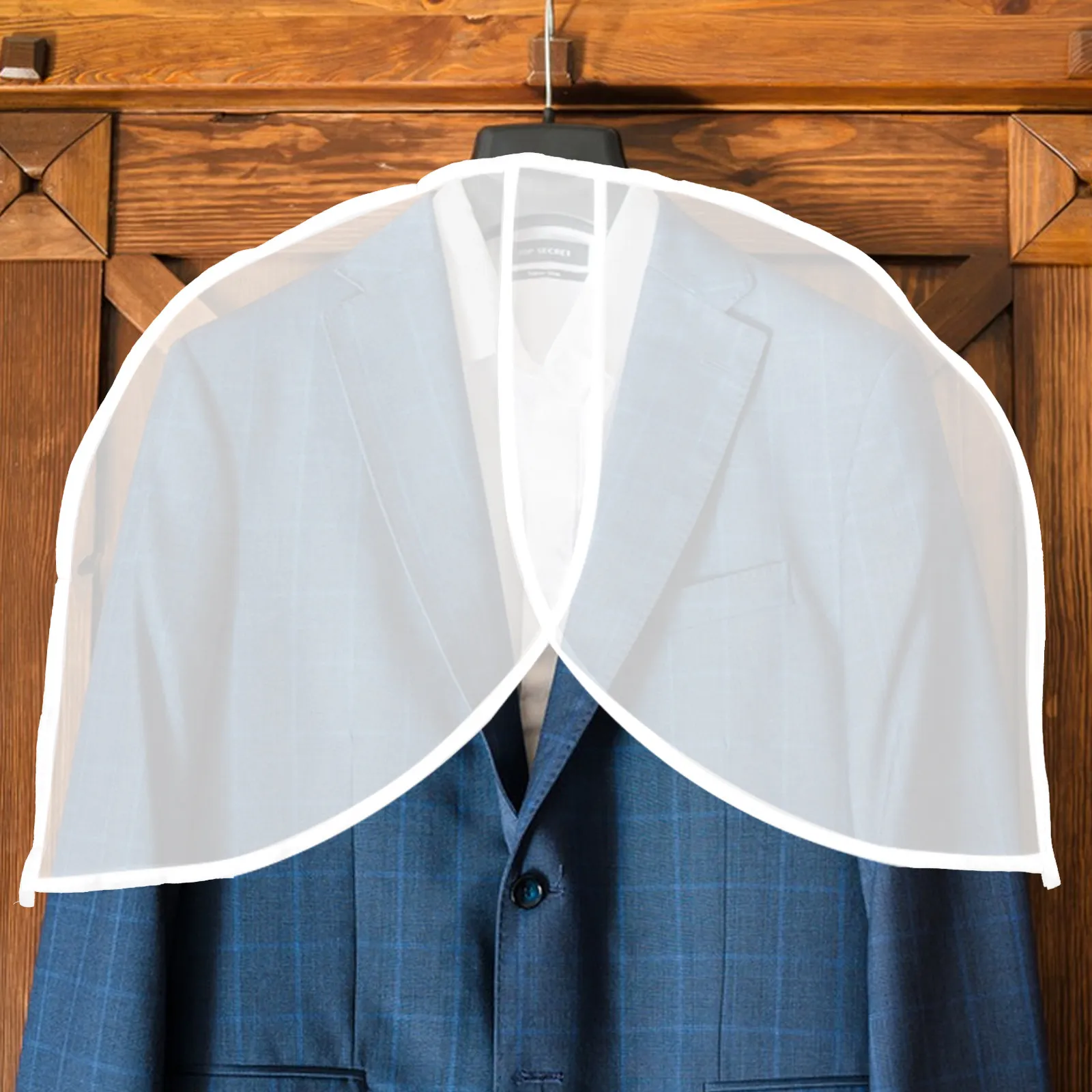

5Pcs Closet Garment Covers Clear Protective Covers for Hanging Clothes Dust Moisture Resistant Suit Jacket Coat Storage