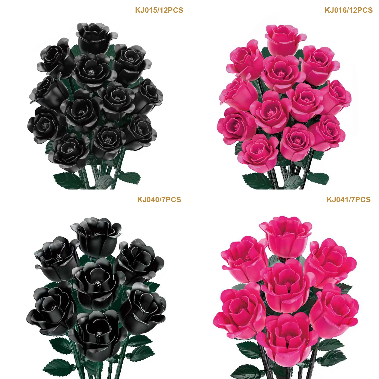 

Romantic Valentine's Day gift for girls: rose model assembly, creative home decoration, building blocks toys, Mother's Day gift.