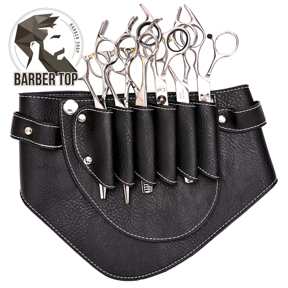 

PU Leather Hairdressing Bag Scissor Pouch Holster Holder with Waist Shoulder Belt Scissors Barber Tools Bag Haircut Supplies