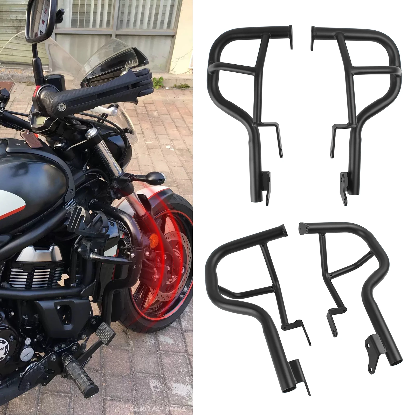 

Motorcycle Crash Bars Highway Engine Bumper Guard Stunt Cage Protector For KAWASAKI VN650 Vulcan S 650 EN650 VN 650 2015-2023