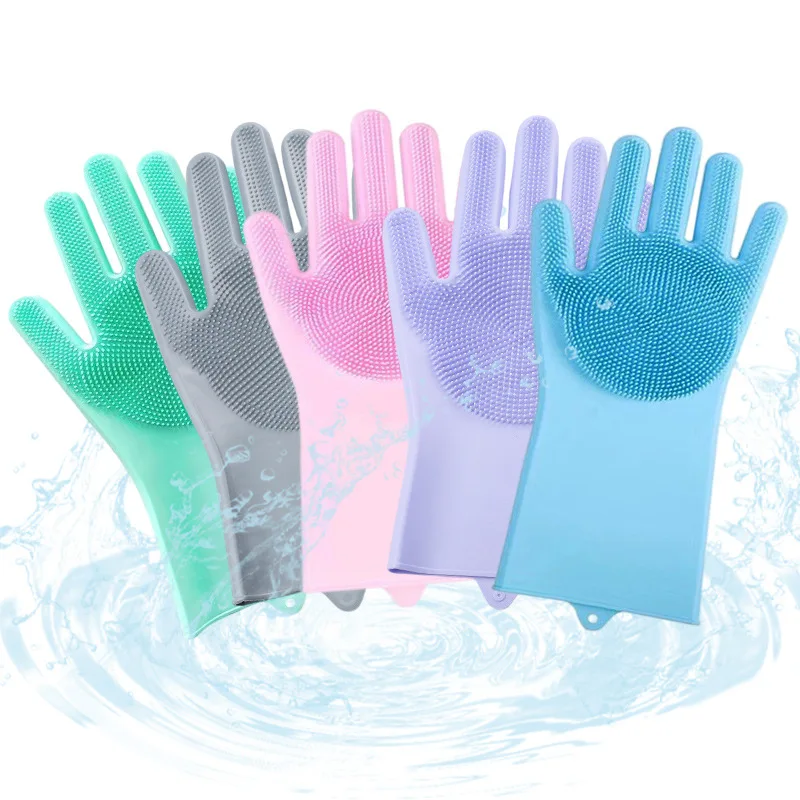 

-Эксклюзивные кухонные силиконовые перчатки, устойчивые к высоким температурам с щупальцами, перчатки для мытья посуды, бытовые резиновые перчатки для домашних животных