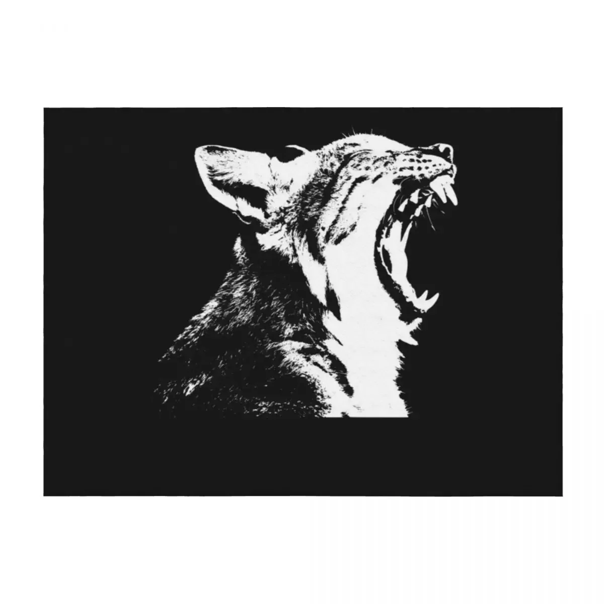 

Lynx wild cat motif Throw Blanket bed plaid wednesday Nap Designers Blankets