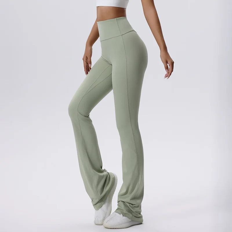 

Naked Feeling Yoga Leggings Women High Waist Push Up Flared Fitness Pants Gym Sports Tights Breathable Dancing Sportswear