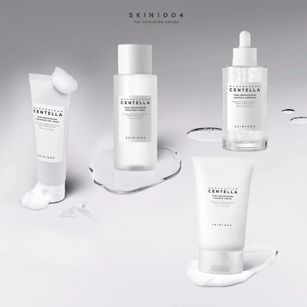 

Korean Centella Brightening Toner Gel Facial Cleanser Ampoule Moisturizing Face Serum and Cream Skincare Original Products Set