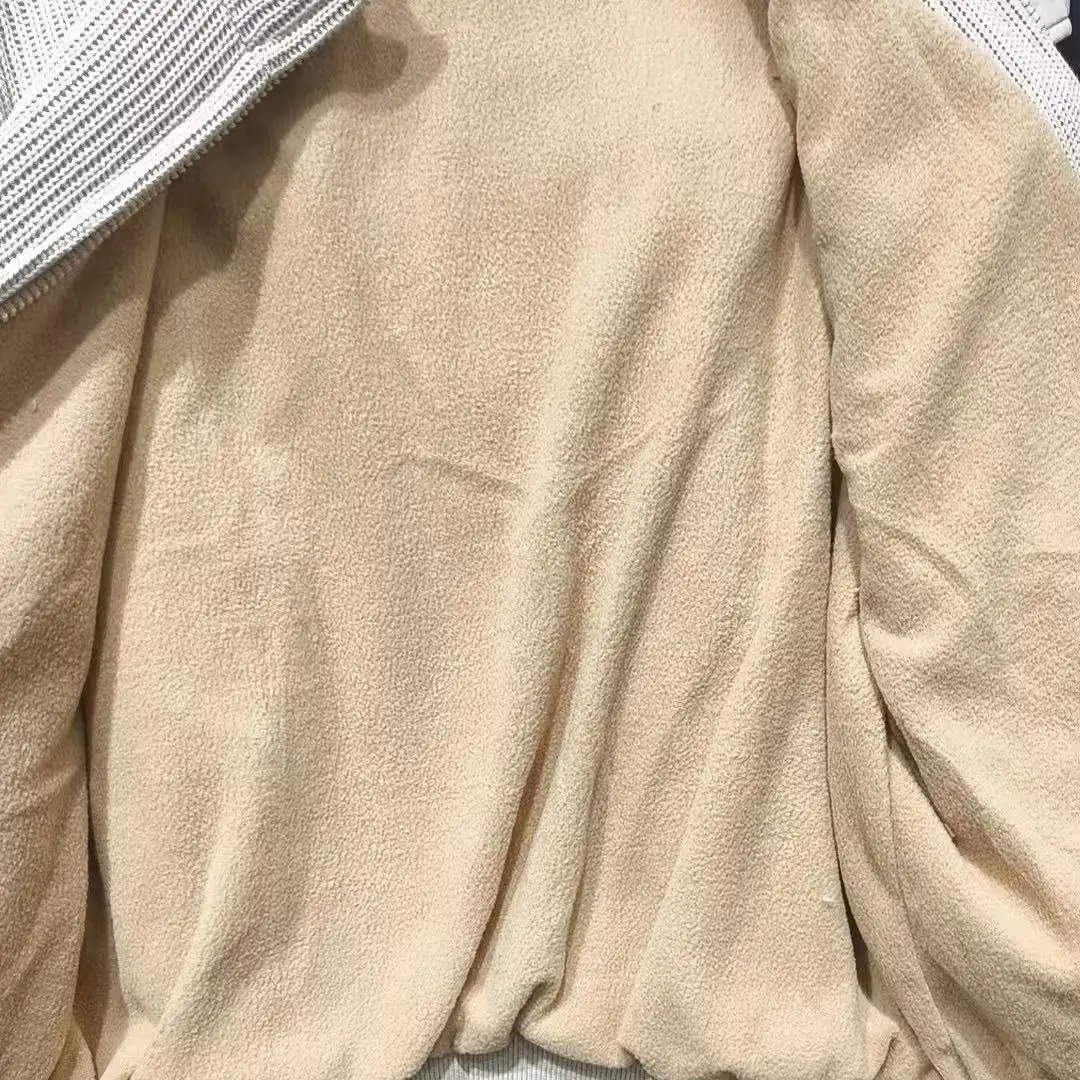 سترة نسائية محبوكة من Thiened Fce فضفاضة تناسب الجميع وياقة عالية ملونة لمظهر أصغر سنا R25 شتاء 2024 #3