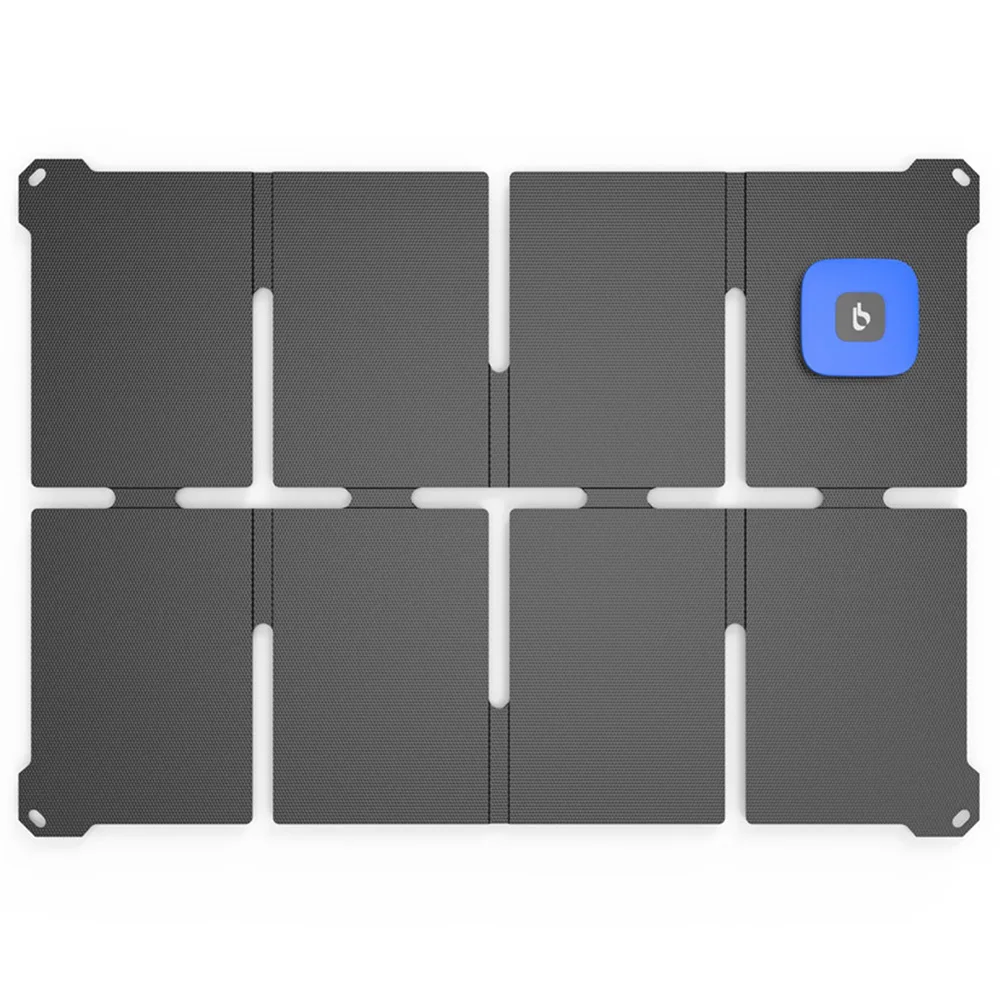BigBlue P25, caricabatterie portatile a energia solare da 25 W, con porte USB-A e USB-C, impermeabile (IP68), ideale per escursioni e compatibile con telefoni cellulari, tablet e power bank.