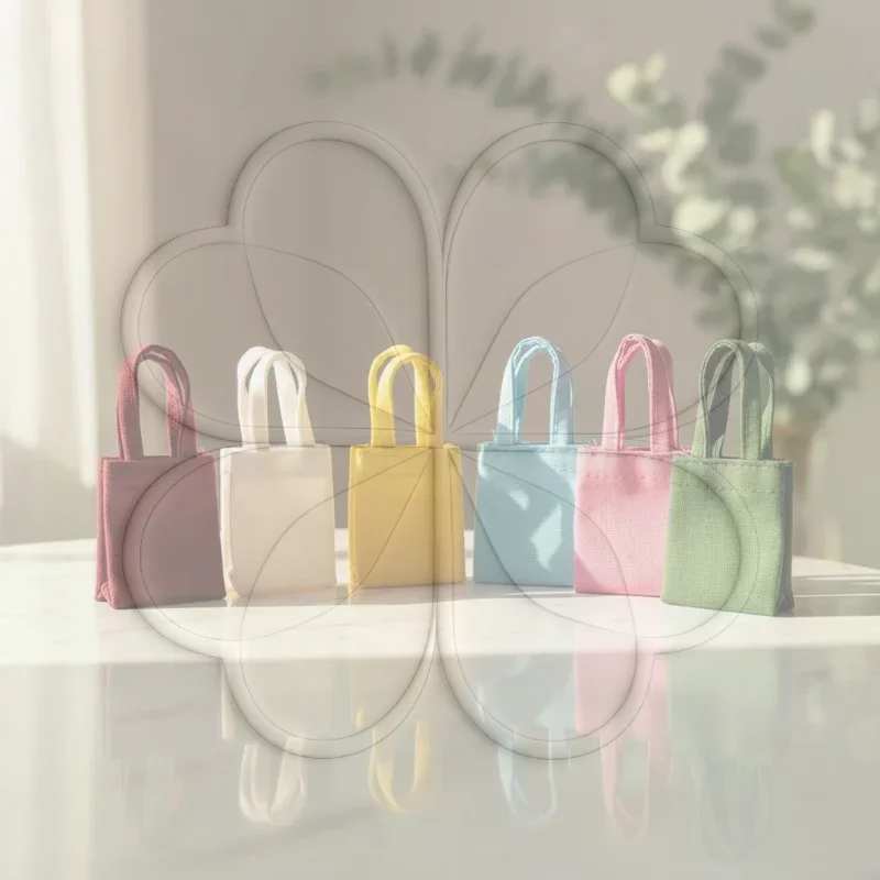Dollhouse Mini Dressing Handbag 1Pcs Canvas Changing Bag Handmade Realistic Decor for Doll Role Play Collectibles