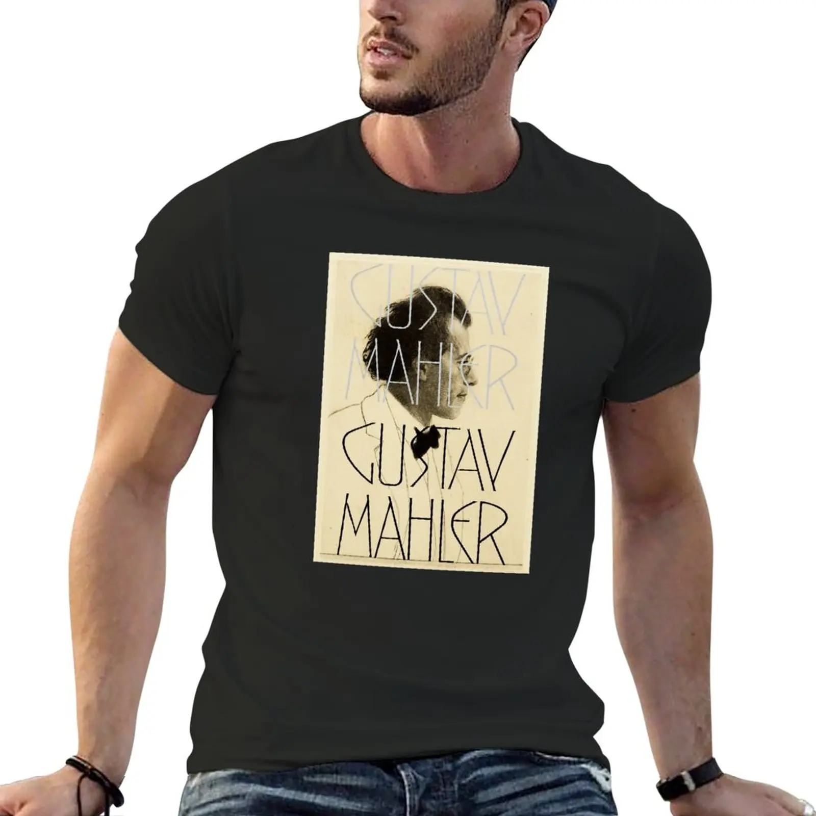 Gustav Mahler Romantic Composer Conductor Classical Bohemia Piano T-Shirt Short t-shirt men clothing