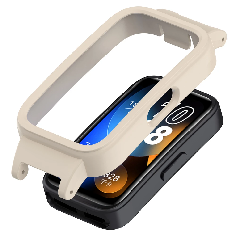 Чехол для Huawei Band 9 8, тонкий защитный чехол из высококачественного поликарбоната для смарт-часов, с половинной обмоткой, с ремешком 12 мм/14 мм, аксессуар