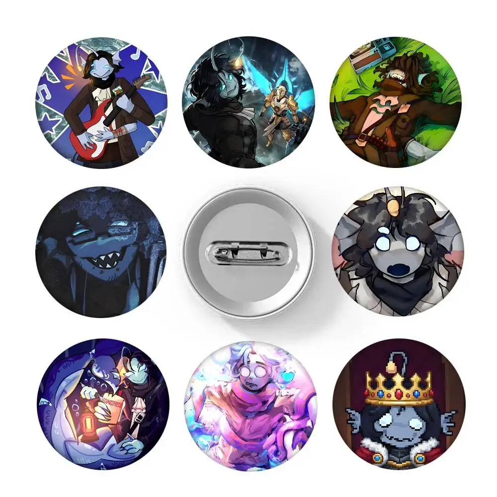 Cartoon P-Pressure S-Sebastian Solace Round Badge Creative Brooch Clothing Backpack Accessories Lapel Pin