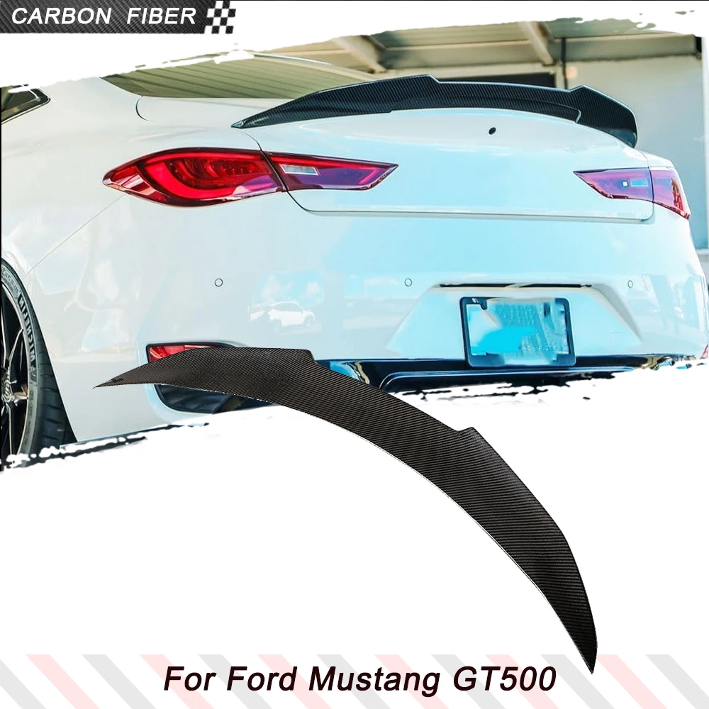 

Carbon Fiber Car Rear Trunk Racing Spoiler for Infiniti Q60 Q60S Coupe 2017-2023 Car Rear Boot Lid Highkick Wing Lip Body Kits