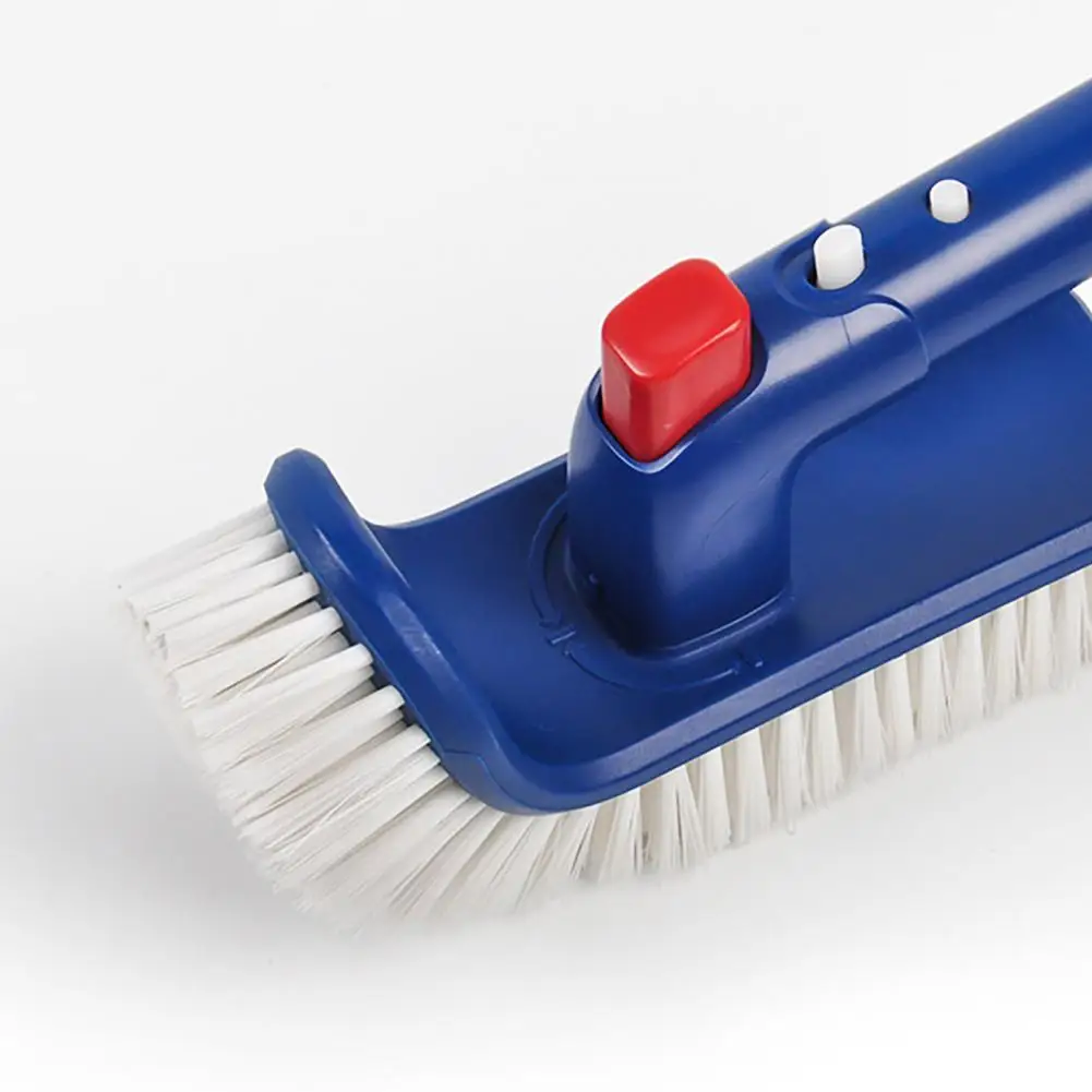 Sturdy Bristle Pool Brush Swimming Pool Corner Brush with Hard Bristles 180-degree Rotating Handle Scrub Tool Durable for Pools