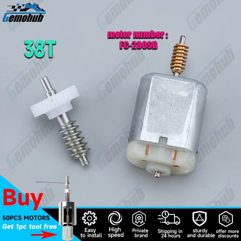 

Gemohub FC-280SB Car Power Folding Mirrors Motor 12v DC REPAIR gear 38T metal For Peugeot Partner K9 Van 3008 P84 MK2 Auto parts