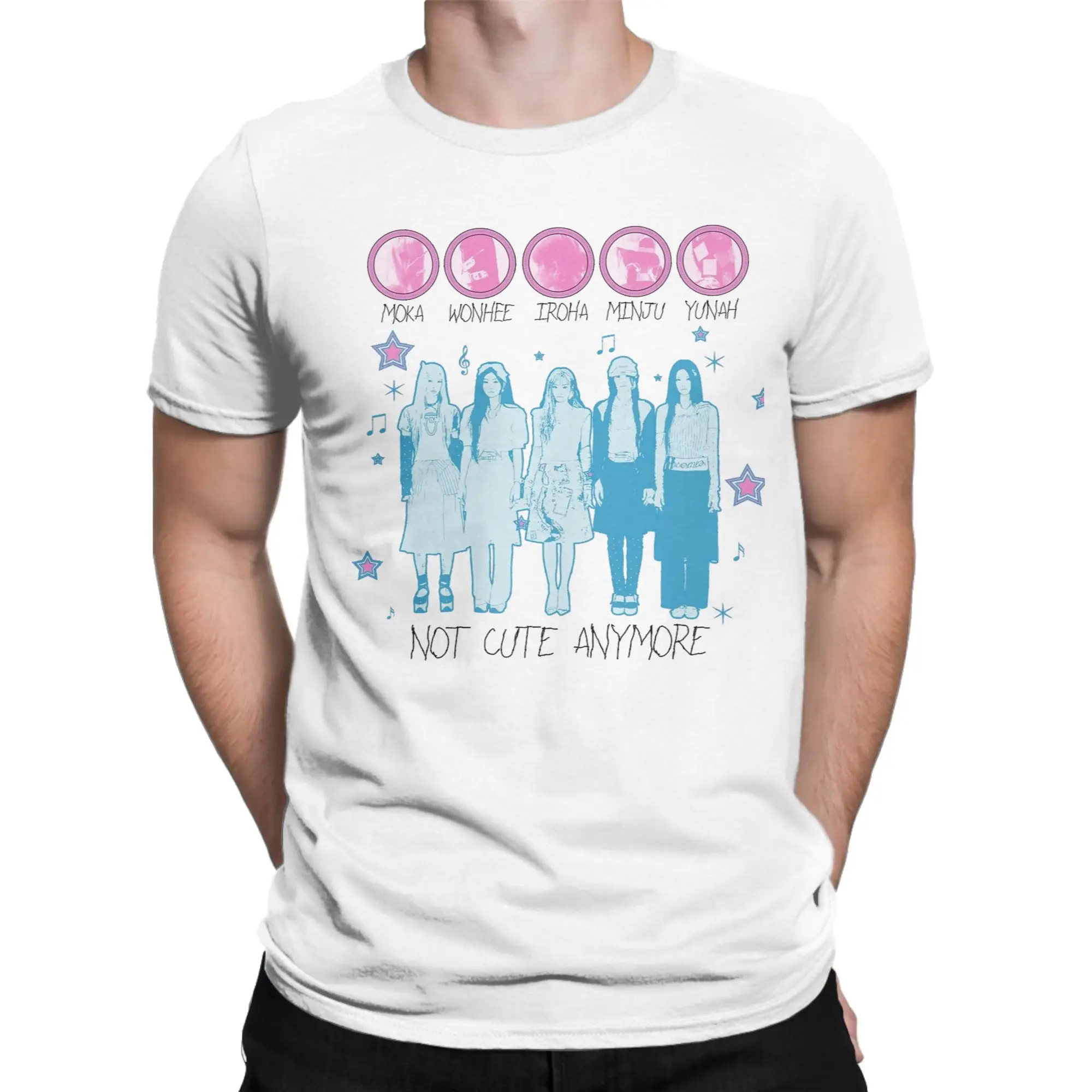 Vintage T Shirt Summer Illit Kpop  Trending T-Shirts  100 Cotton Tee Shirt for Men Aesthetic Pattern Short Sleeve Tees