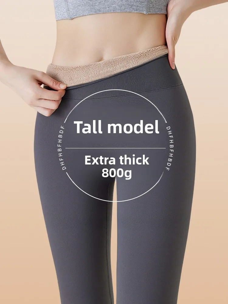 

Утепленные флисовые леггинсы для йоги с высокой талией, женские зимние брюки, длинные утепленные базовые штаны