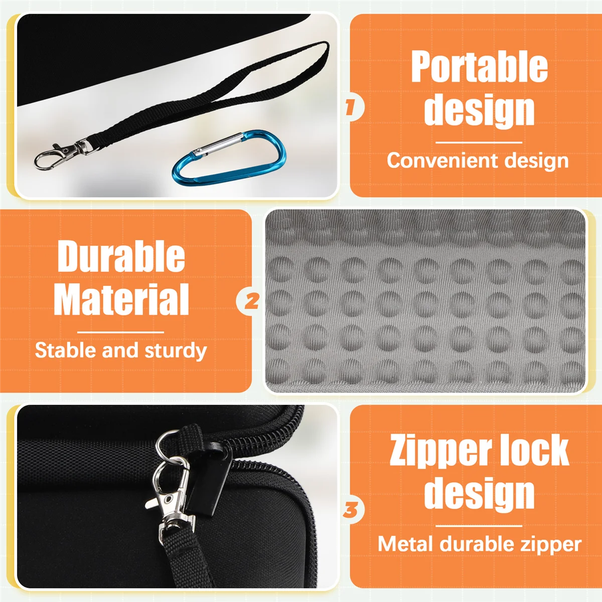 حقيبة POP-lFor/ Flip 6 سماعات بلوتوث لاسلكية EVA صلبة محمولة للسفر صندوق حماية مقاوم للصدمات أسود &